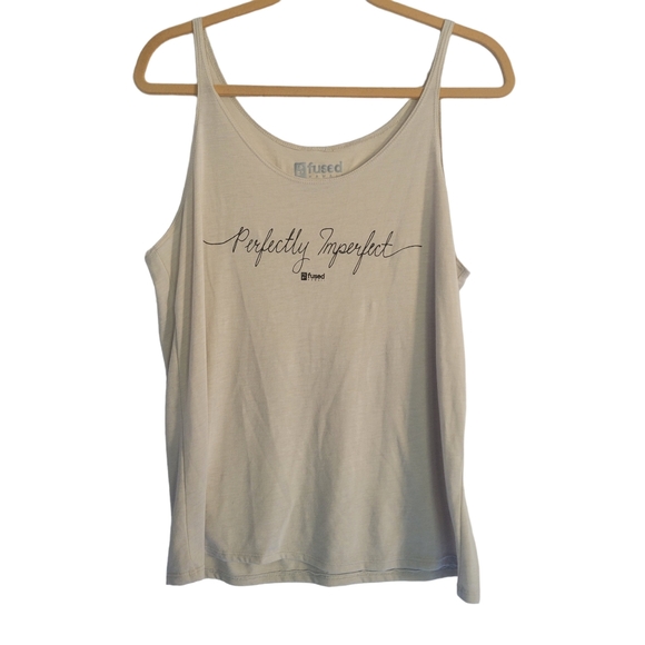 Fused Hawaii 'Pefectly Imperfect' Tank Top Tan/ Beige Color Size M Medium - Picture 5 of 10